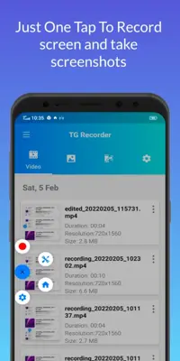 TG Recorder - Screen Recording android App screenshot 2