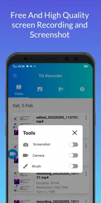 TG Recorder - Screen Recording android App screenshot 5